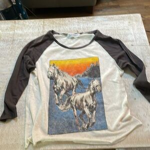 Project Social T - horses at sunset